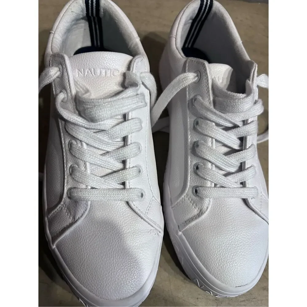 Nautica Aelisa White Fashion Lace Up Sneakers Women's Size 9